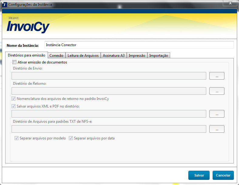 ConfiguraçõesInstância