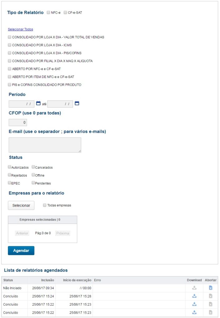 Relatórios Gerencial Fiscal