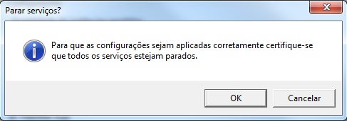 Mensagem de confirmação