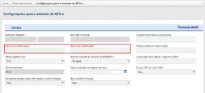 Configurações para Emissão NFS-e