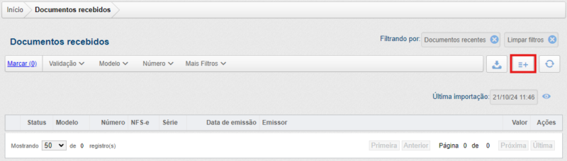 Ícone para consulta de NF-e via chave de acesso.