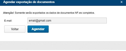 Agendar exportação de documentos