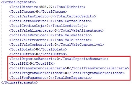 Novos meios de pagamento no relatório da leitura X