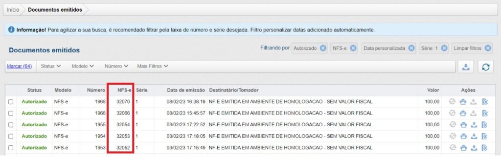 Documentos NFS-e